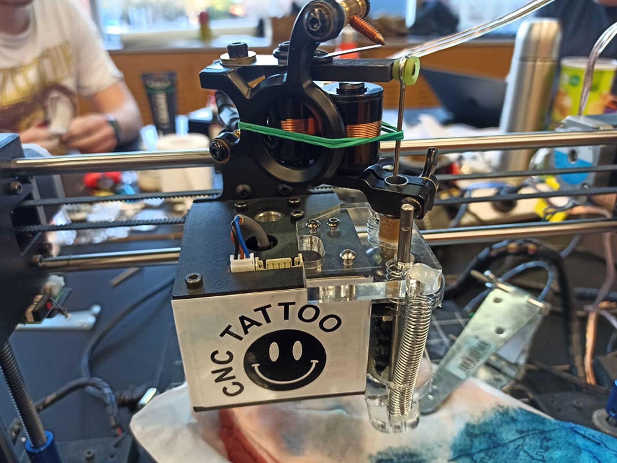 Strapping a tattoo gun to a blind robot